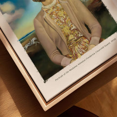 Salvador Dali Portrait Madame Winston Churchill Guest 1958 Surrealist Society Print Poster showing artwork details.