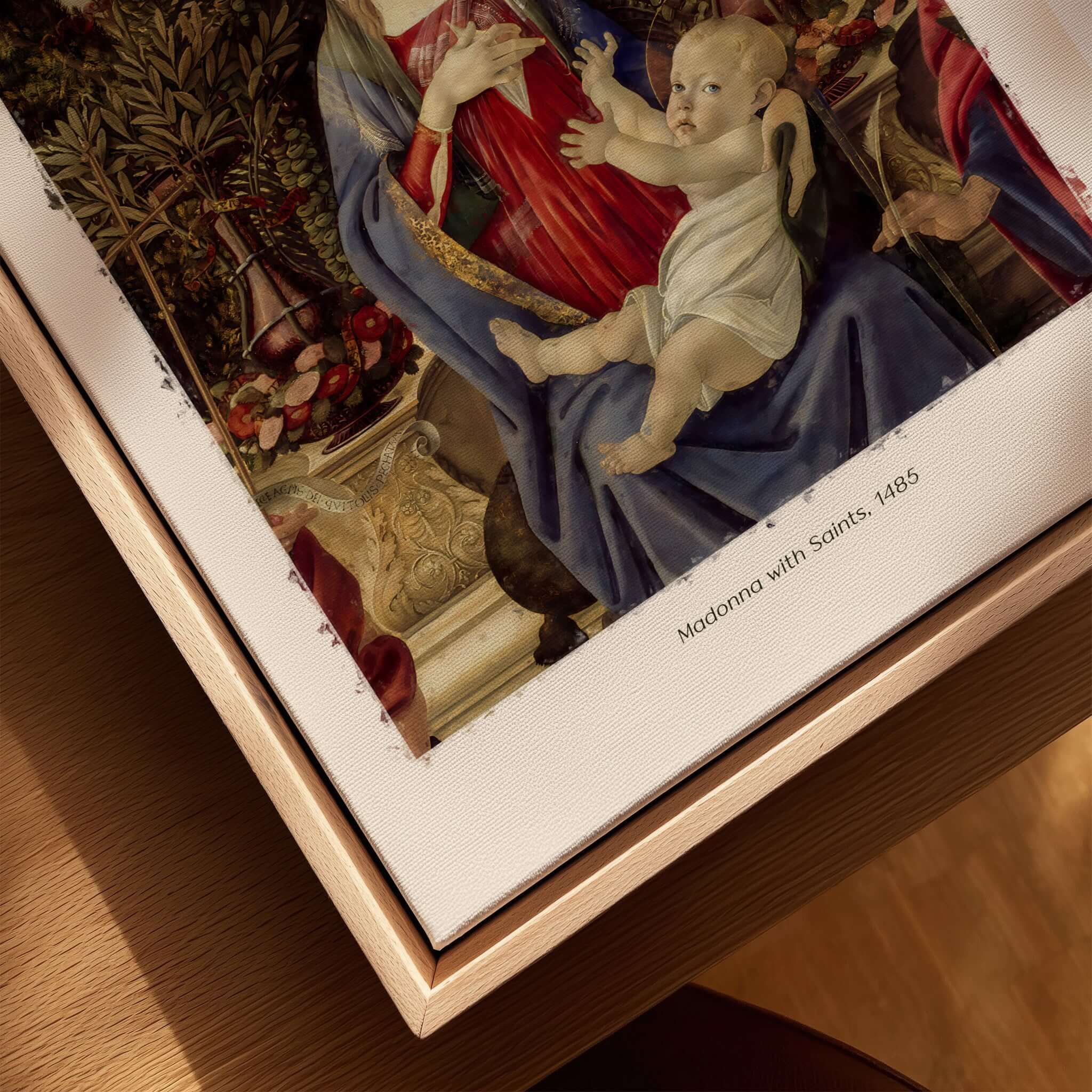 Botticelli Madonna with Saints Bardi Altarpiece Art Print Renaissance Religious Poster featuring Virgin and Child, 1485