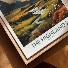 Scottish Highlands Art Print | Modern Style showcasing the scenic beauty and vibrant colors of Scotland's landscape.