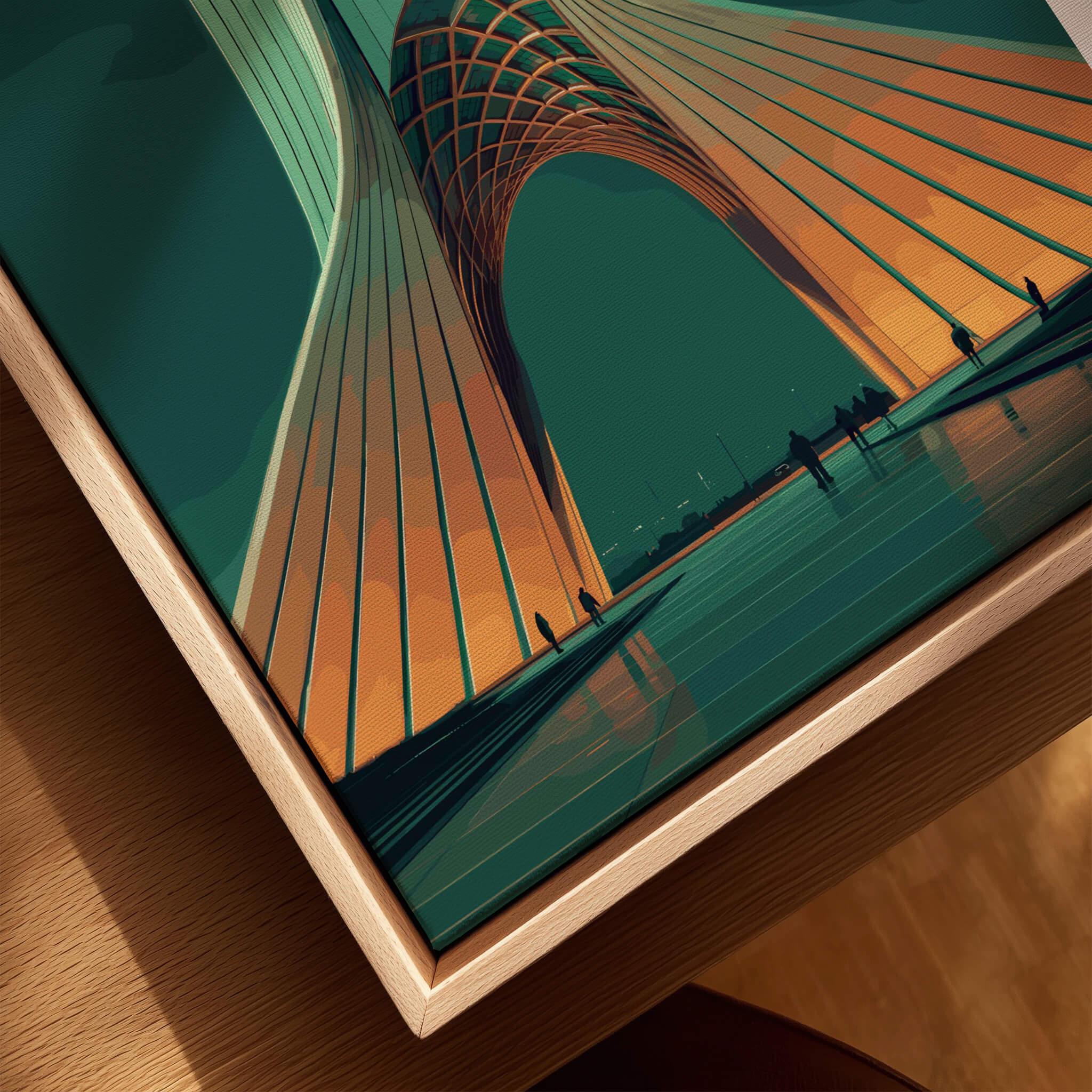 Tehran Iran Travel Poster | Azadi Tower Wall Art – This Art World