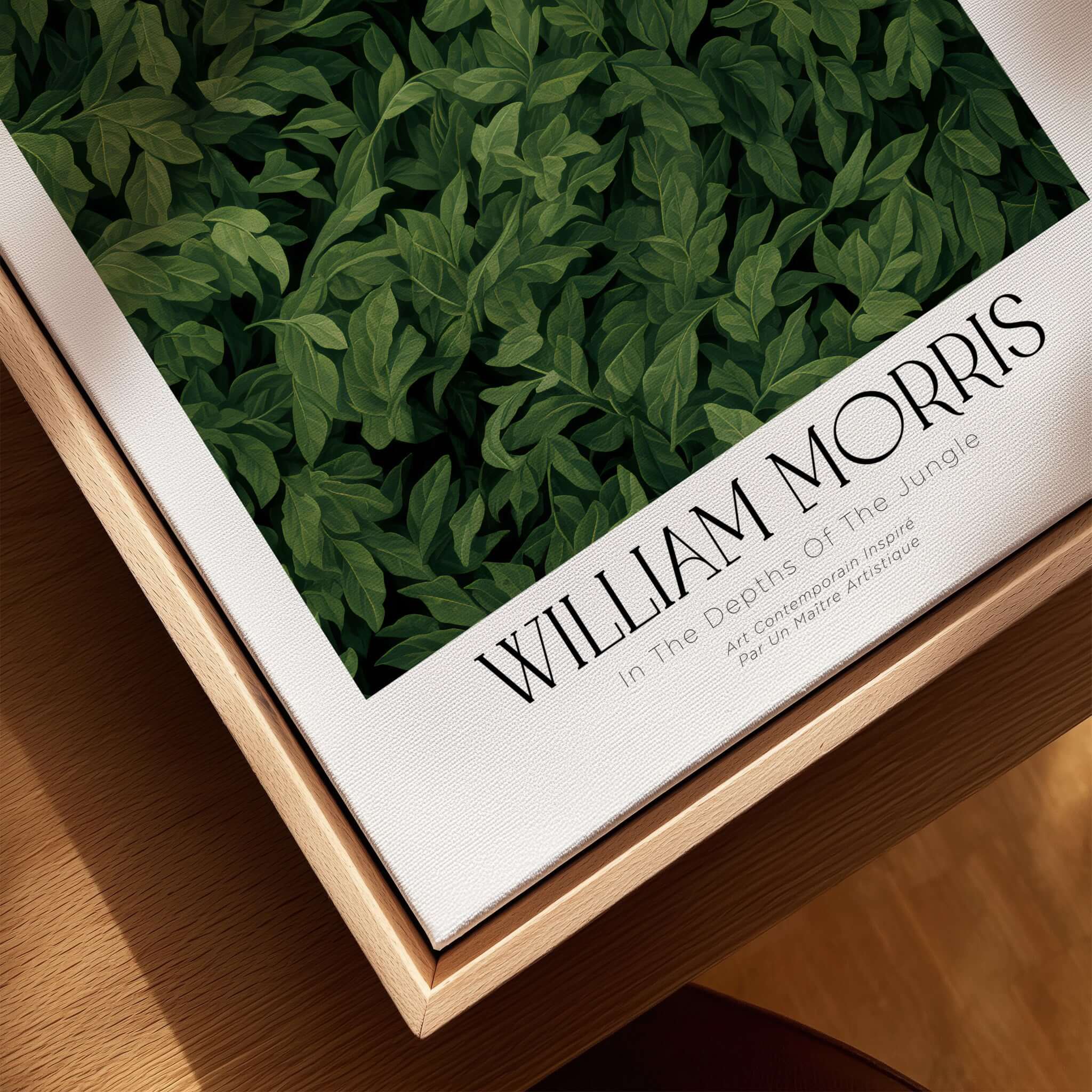 William Morris Prints - In the Depths of the Jungle Foliage Botanical Art Print showcasing lush green leaves.