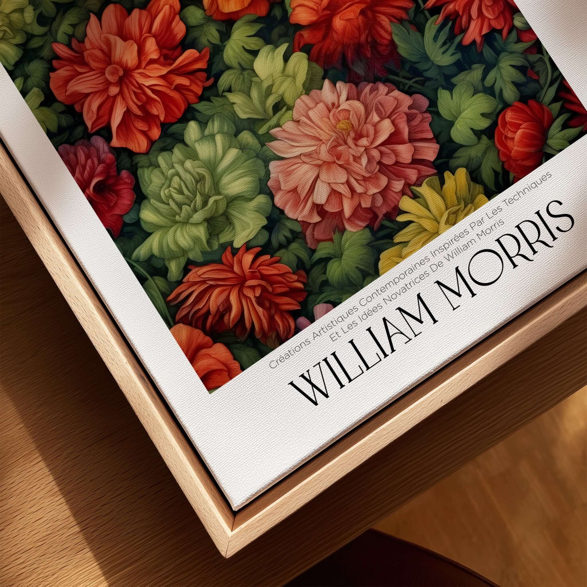 William Morris Prints - Abundant Floral Bloom Art Print - Colourful Botanical Poster featuring vibrant floral design.