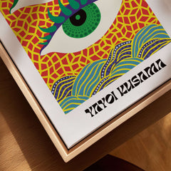 Yayoi Kusama Colorful Eyes Abstract Pattern Contemporary Art Print Paris Poster featuring vibrant eyes and geometric design