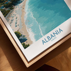 Albania Art Print | Turquoise Water Coastal Wall Decor showcasing beautiful beach scenery and turquoise waters.