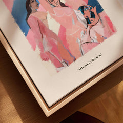 Picasso Les Demoiselles d Avignon Inspired Art Print Abstract Figures Poster Artwork Collection featuring abstract figures.