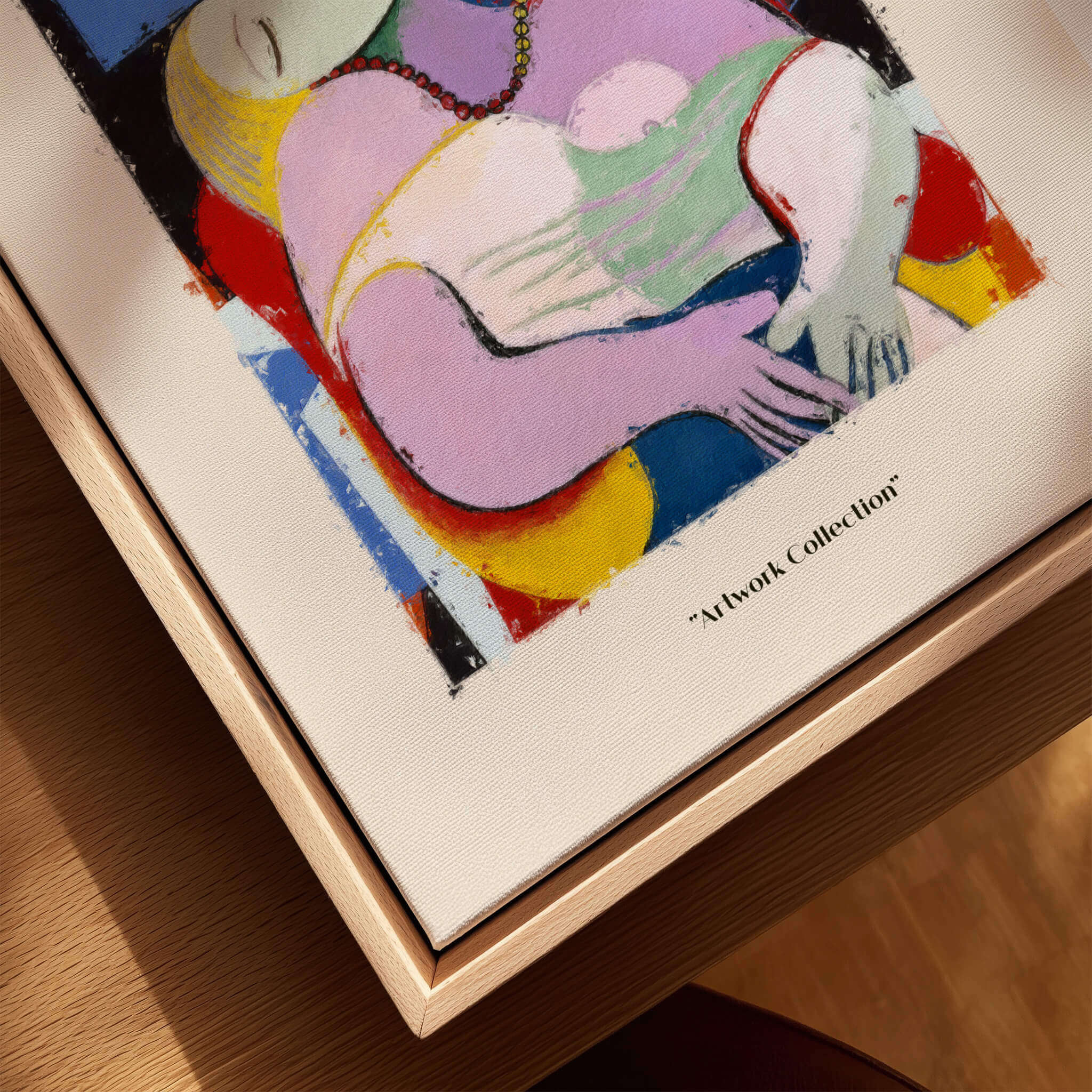 Picasso Le Rêve Inspired Reclining Woman Art Print Cubist Poster Artwork Collection on wooden frame