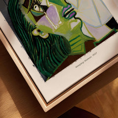 Picasso Weeping Woman 1937 Art Print Famous Cubist Portrait Poster Emotional Wall Art close-up view with frame