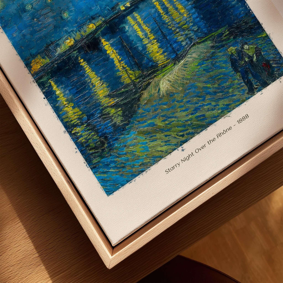 Vincent van Gogh Starry Night Over the Rhône 1888 Post Impressionist Landscape Poster Print on display