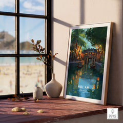 Hoi An Vietnam Poster - Iconic Landmark Print showcasing Hoi An's beautiful landscape in a stylish room setting.