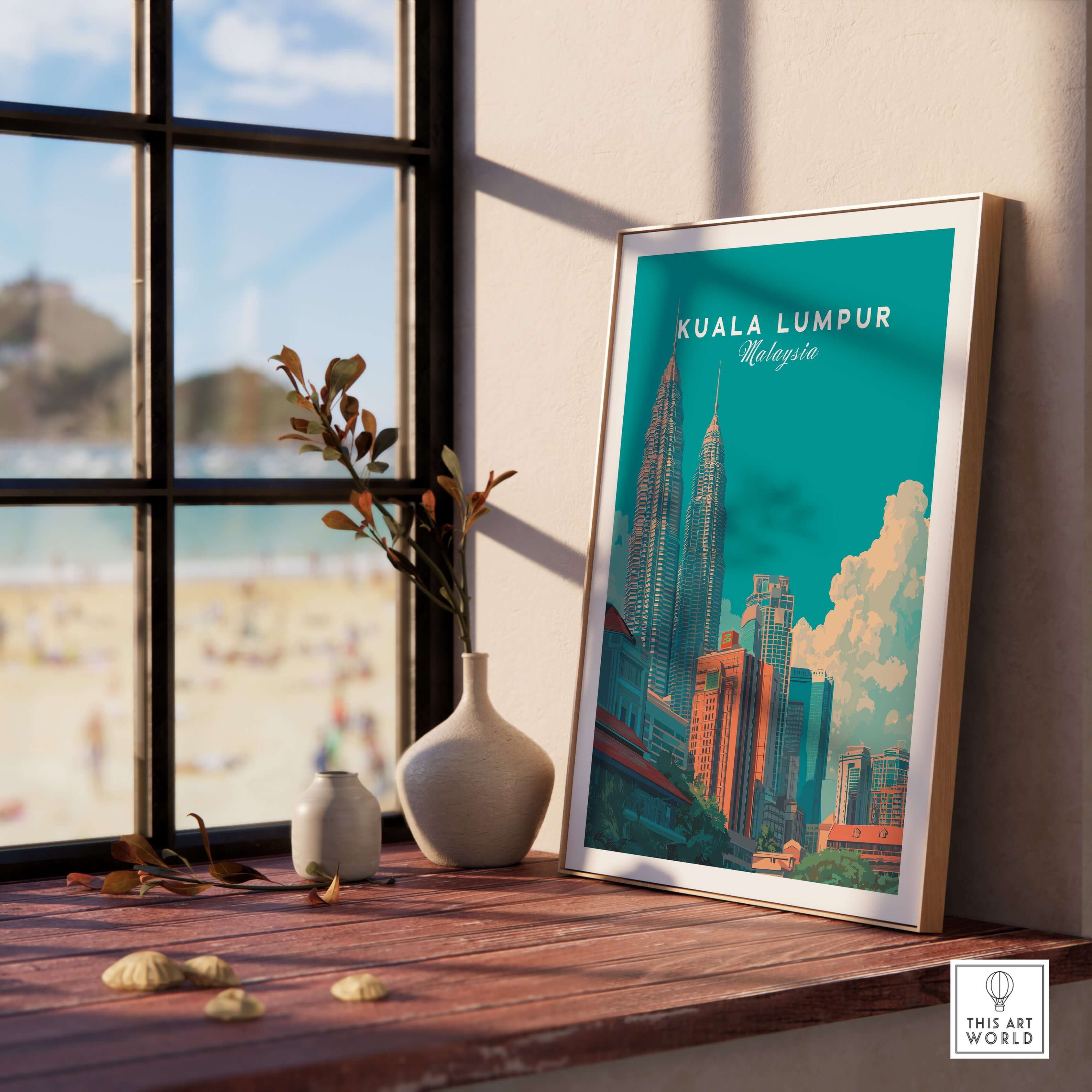 Petronas Towers Skyline Poster - Kuala Lumpur Art – This Art World
