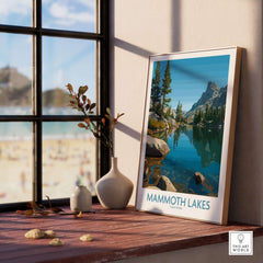 Mammoth Lakes California Wall Art - California Print showcasing scenic landscapes and mountains.