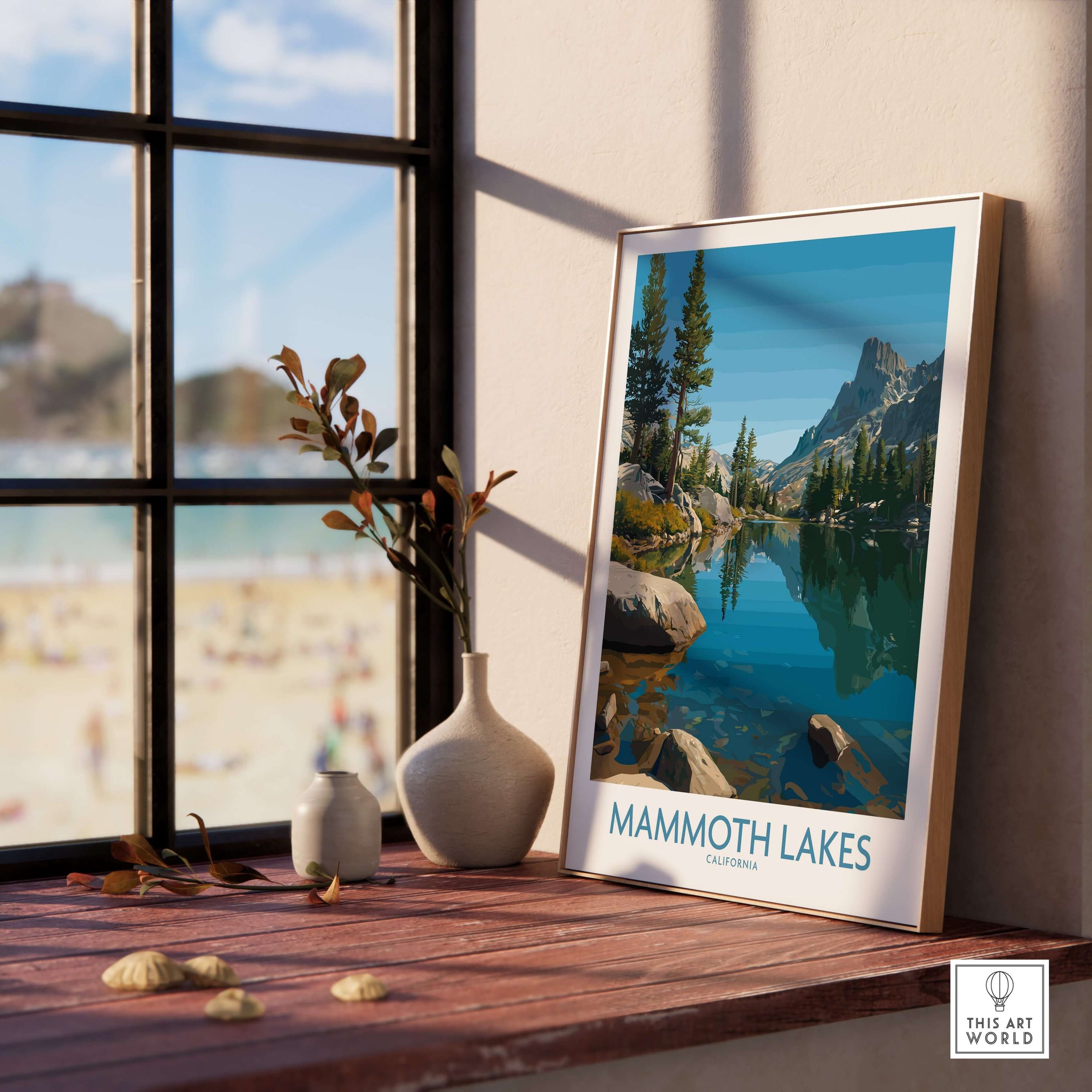 Mammoth Lakes California Wall Art - California Print showcasing scenic landscapes and mountains.