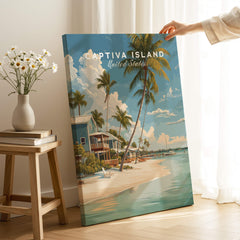 Captiva Island Florida Print – Coastal Palm Tree Art featuring palm trees and scenic coastal views.