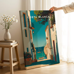 Costa Blanca Spain Print – Iconic White Village & Mediterranean Architecture Wall Decor