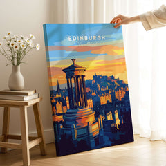 Edinburgh Travel Print showcasing stunning architecture and vibrant energy in Edinburgh, Scotland.