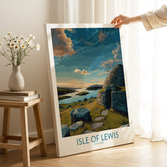Isle of Lewis Scotland Canvas Print | Outer Hebrides Landscape Poster featuring a scenic view and moody skies.
