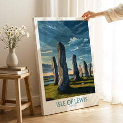 Isle of Lewis Scotland Poster | Ancient Megalithic Site Canvas Print featuring standing stones from Scotland.