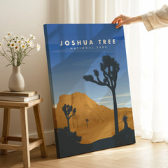 Joshua Tree National Park canvas wall art in a modern room with natural light