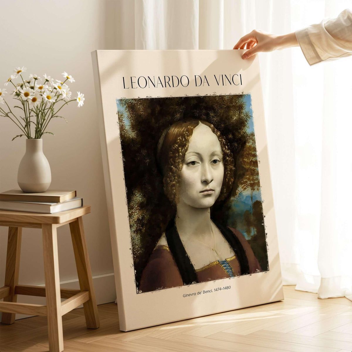 Leonardo da Vinci Art Print -  Ginevra de Benci c1474 Early Renaissance Portrait Art Print