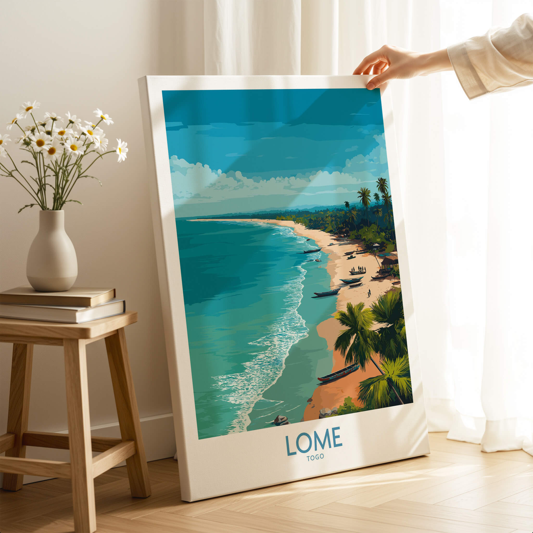 Lomé Togo Poster | West African Coastline Canvas Print showcasing the stunning beach and coastline of Togo.