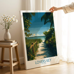 Lovers Key Florida Poster | Tropical Nature Path Canvas Print showcasing a serene pathway and vibrant landscape.