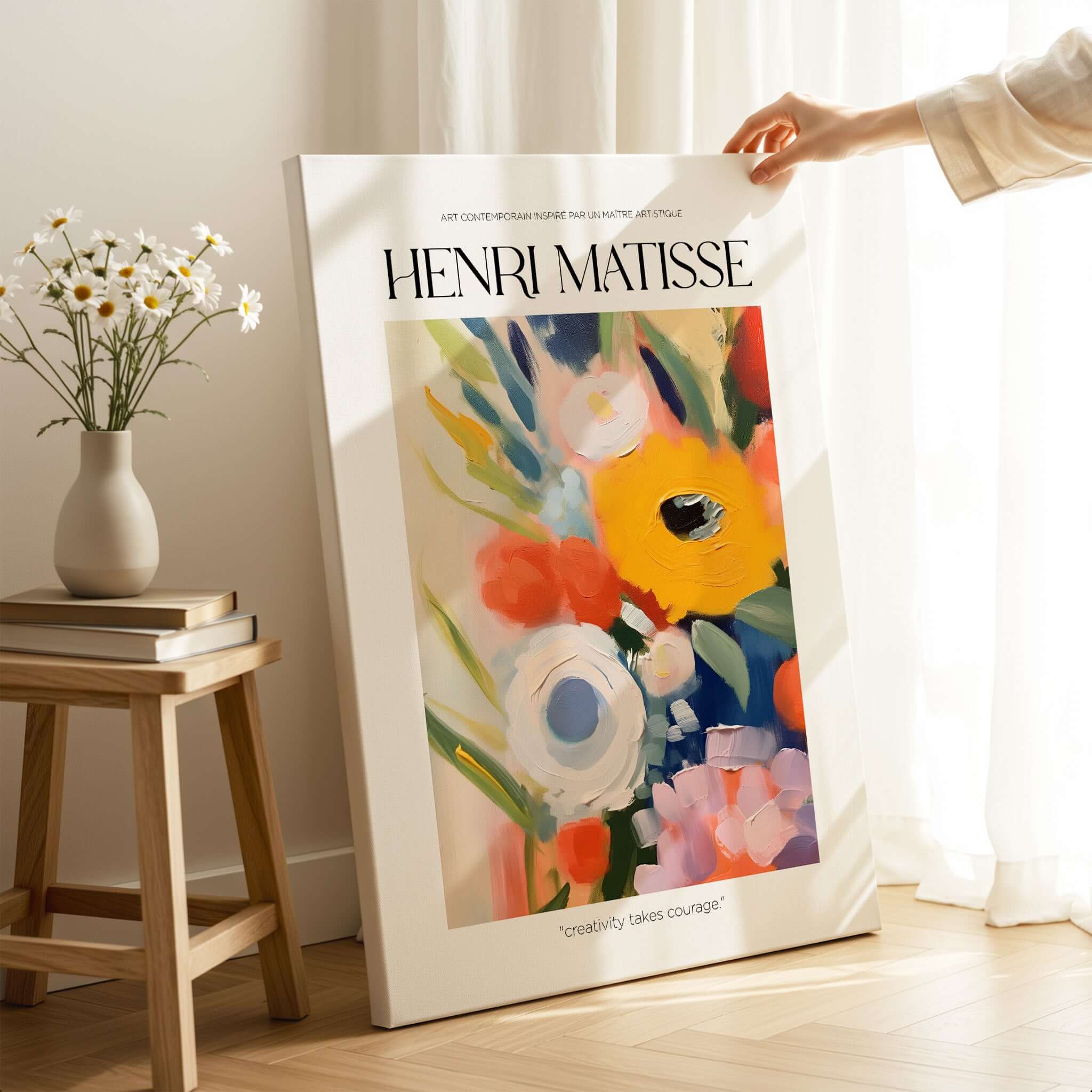 Matisse Art Prints - Abstract Flowers Poster featuring bold floral design in vibrant colors and expressive brushstrokes.