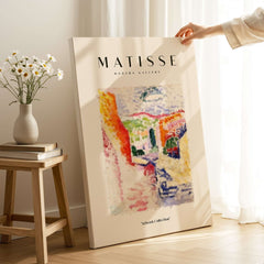 Matisse Art Prints - Abstract Fauvist Poster featuring colorful abstract wall art in a modern gallery setting.