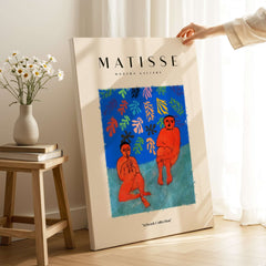 Matisse Art Prints -  Two Figures Flute Poster showcasing vibrant artwork with two figures and abstract shapes.