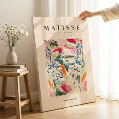 Matisse Art Prints - Abstract Expressive Swirls Colors Wall Art displayed in a modern gallery setting.