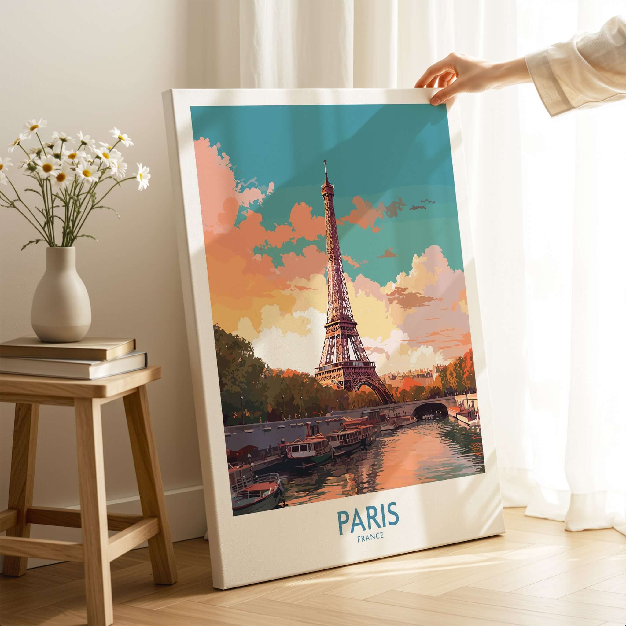 Paris Wall Art - Eiffel Tower high-quality print of the Eiffel Tower, capturing the romance of Paris in stunning detail.
