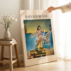 Salvador Dali Leda Atomica 1949 Surrealist Mythology Art Print Swan Poster Nuclear Mysticism on display.