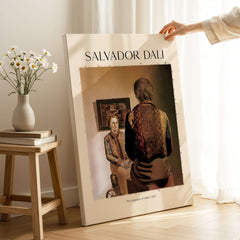 Salvador Dali The Angelus of Gala 1935 Surrealism Double Image Art Print Poster displayed in a stylish interior setting.