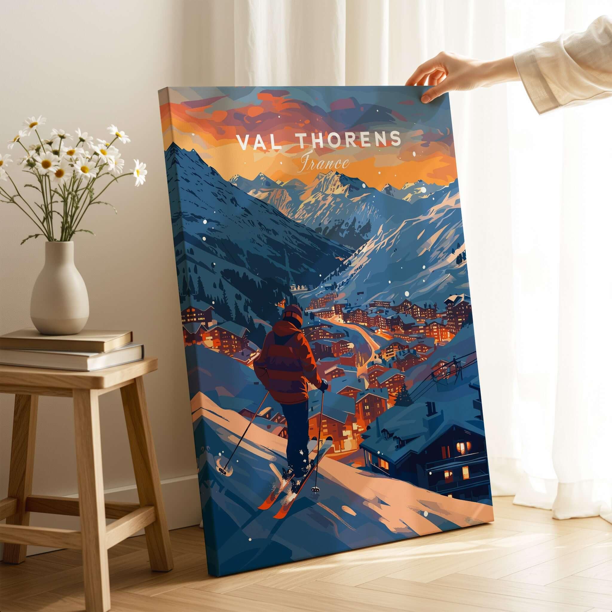 Val Thorens Ski Poster - Capture Alpine Adventure – This Art World