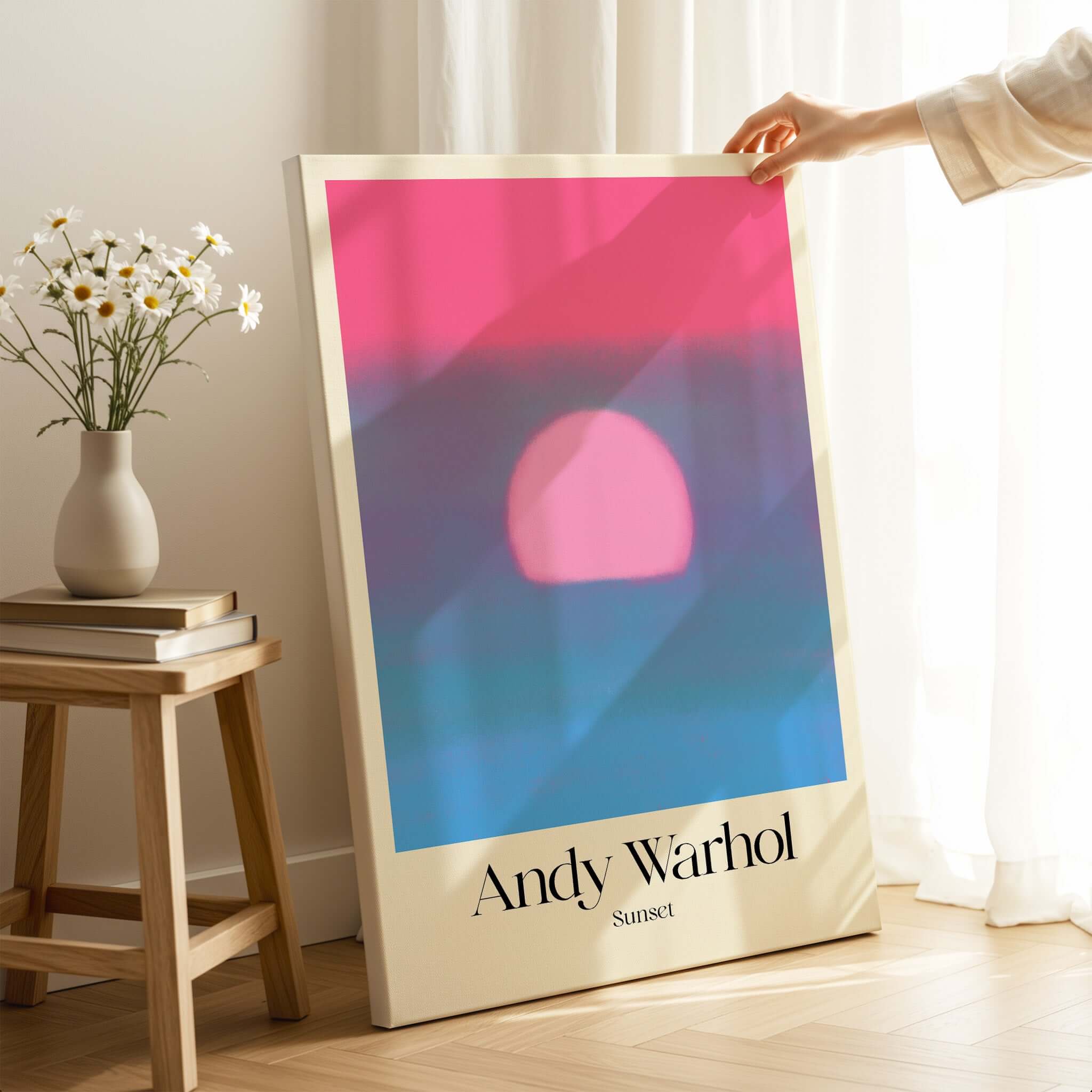 Andy Warhol Sunset Pink Blue Pop Art Wall Art Print – This Art World