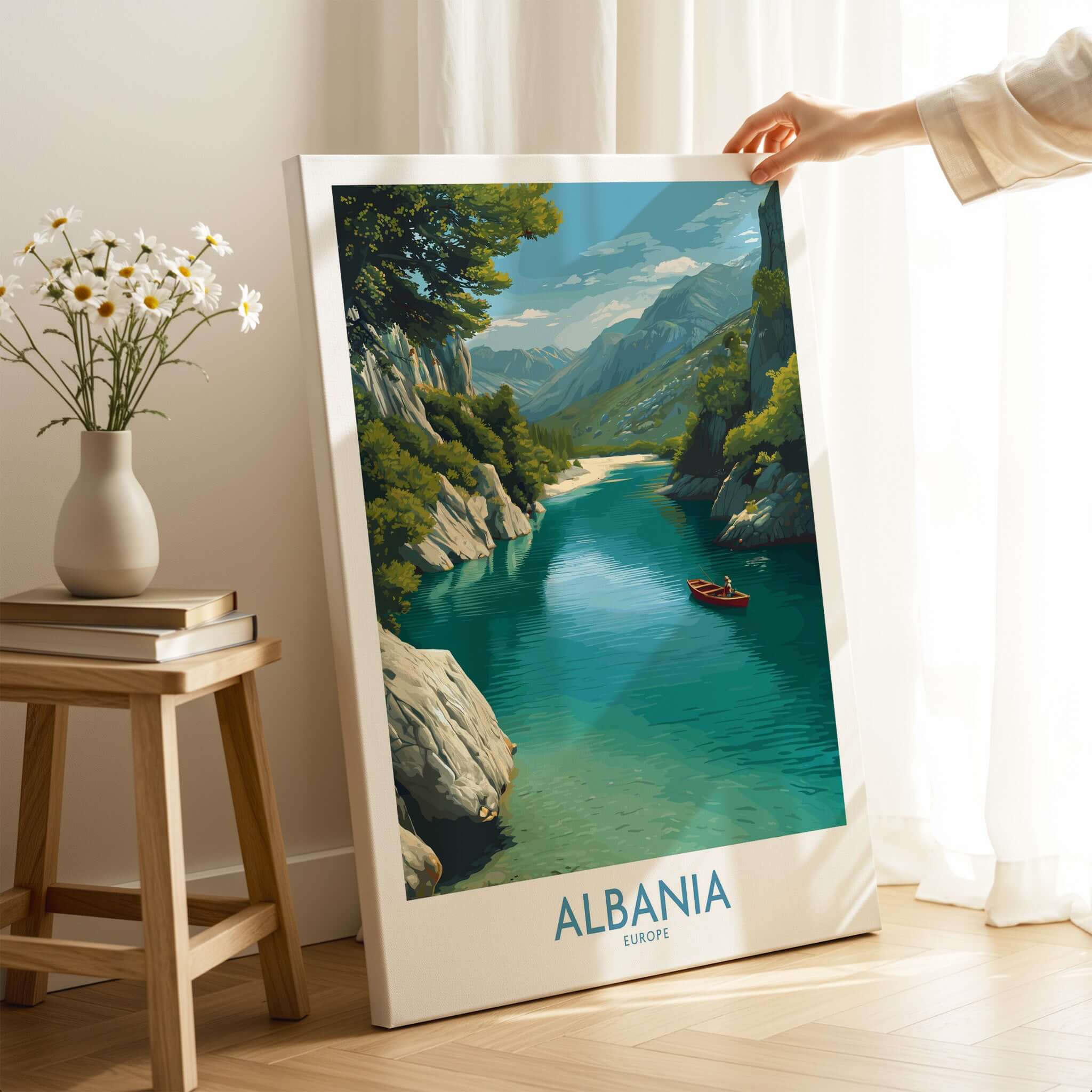 Albania Canvas Print | Framed and Unframed Travel Wall Decor featuring stunning Albanian landscape.