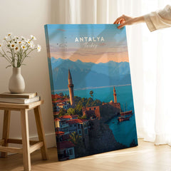 Antalya Canvas Print | Turkish Architecture Wall Decor showcasing stunning views of Antalya's coastal charm and historic landmarks.