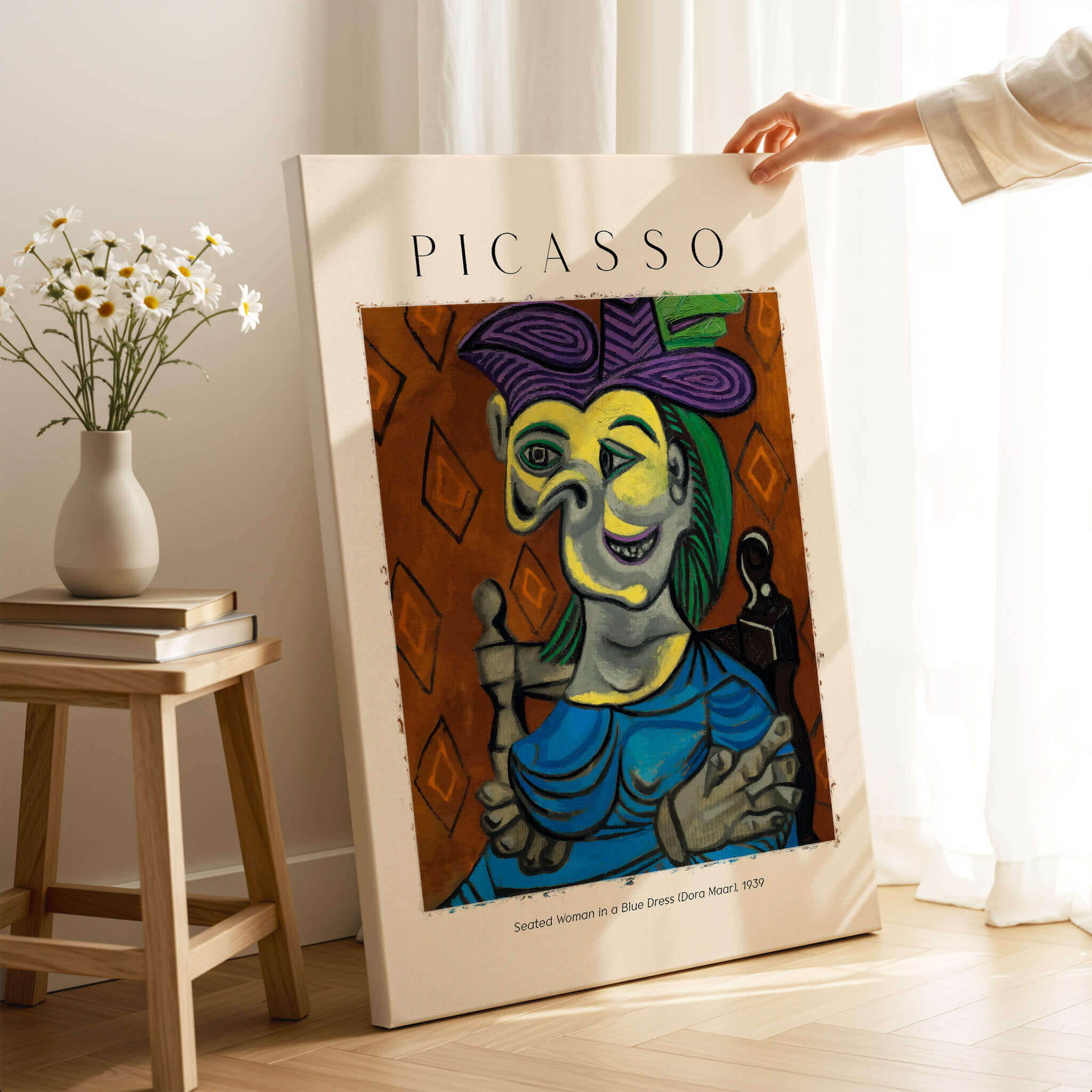 Picasso Seated Woman Blue Dress Art Print Poster – This Art World