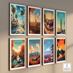 Larnaca Cyprus Poster - Travel Print collection featuring iconic city travel posters.