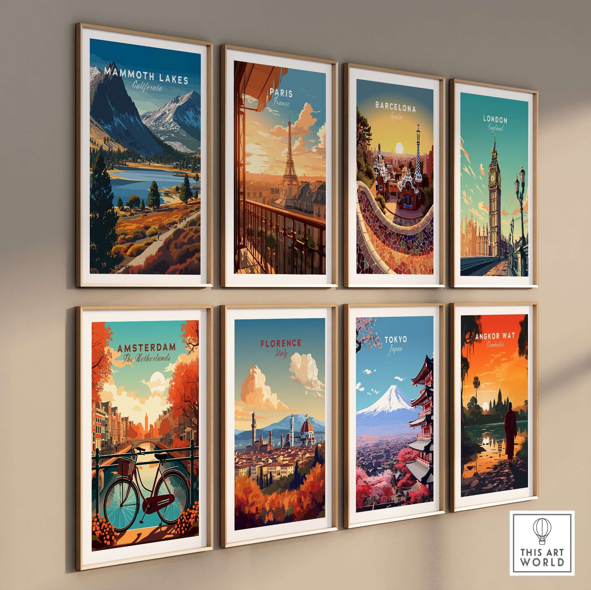 Mammoth Lakes California Mountain Trail Print - Sierra Nevada Landscape Poster showcased among travel-themed art prints.