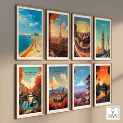 Trieste Italy Print - Adriatic Coast Wall Art collection featuring prints of famous cities including Trieste, Paris, and Barcelona.