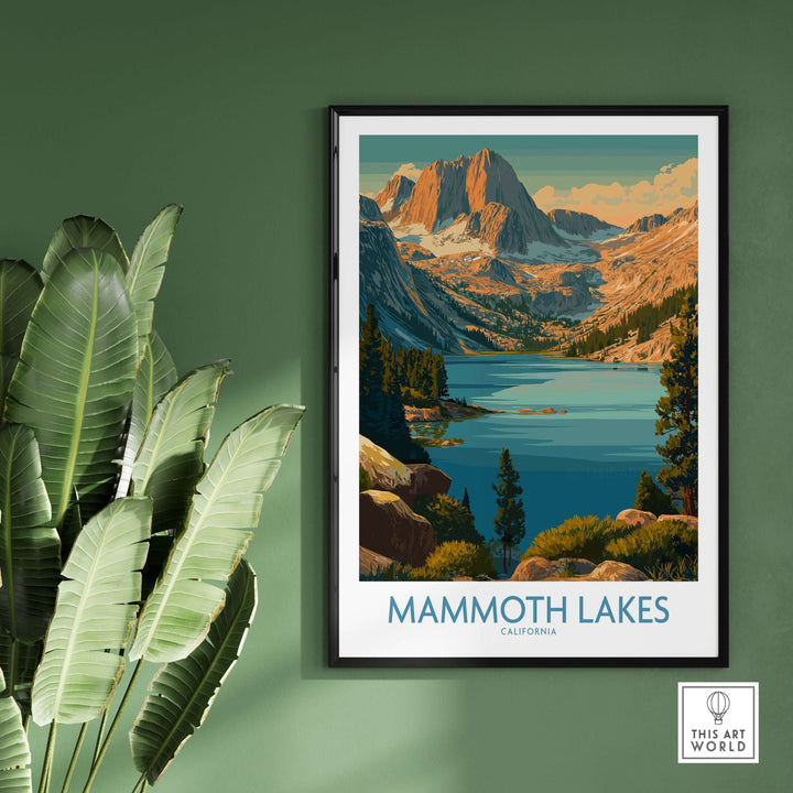 Mammoth Lakes California print showcasing vibrant mountain and lake scenery, perfect for nature lovers and outdoor enthusiasts.