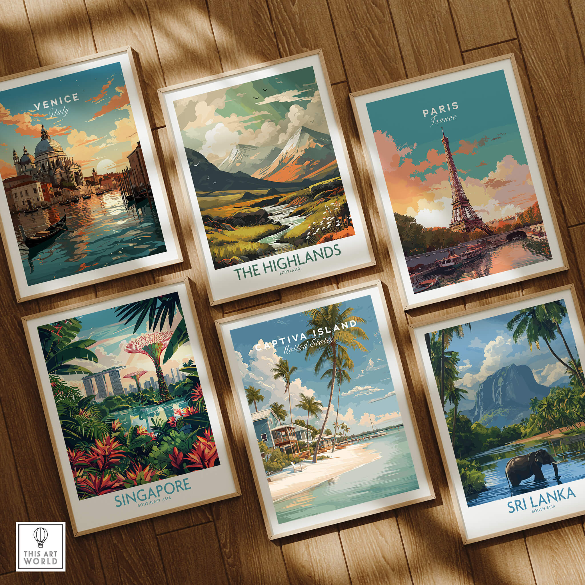 Captiva Island Florida Print – Coastal Palm Tree Art featured among travel prints from Venice, Paris, and more.