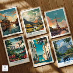 Costa Blanca Spain Print – Iconic White Village & Mediterranean Architecture Wall Decor with other travel art.