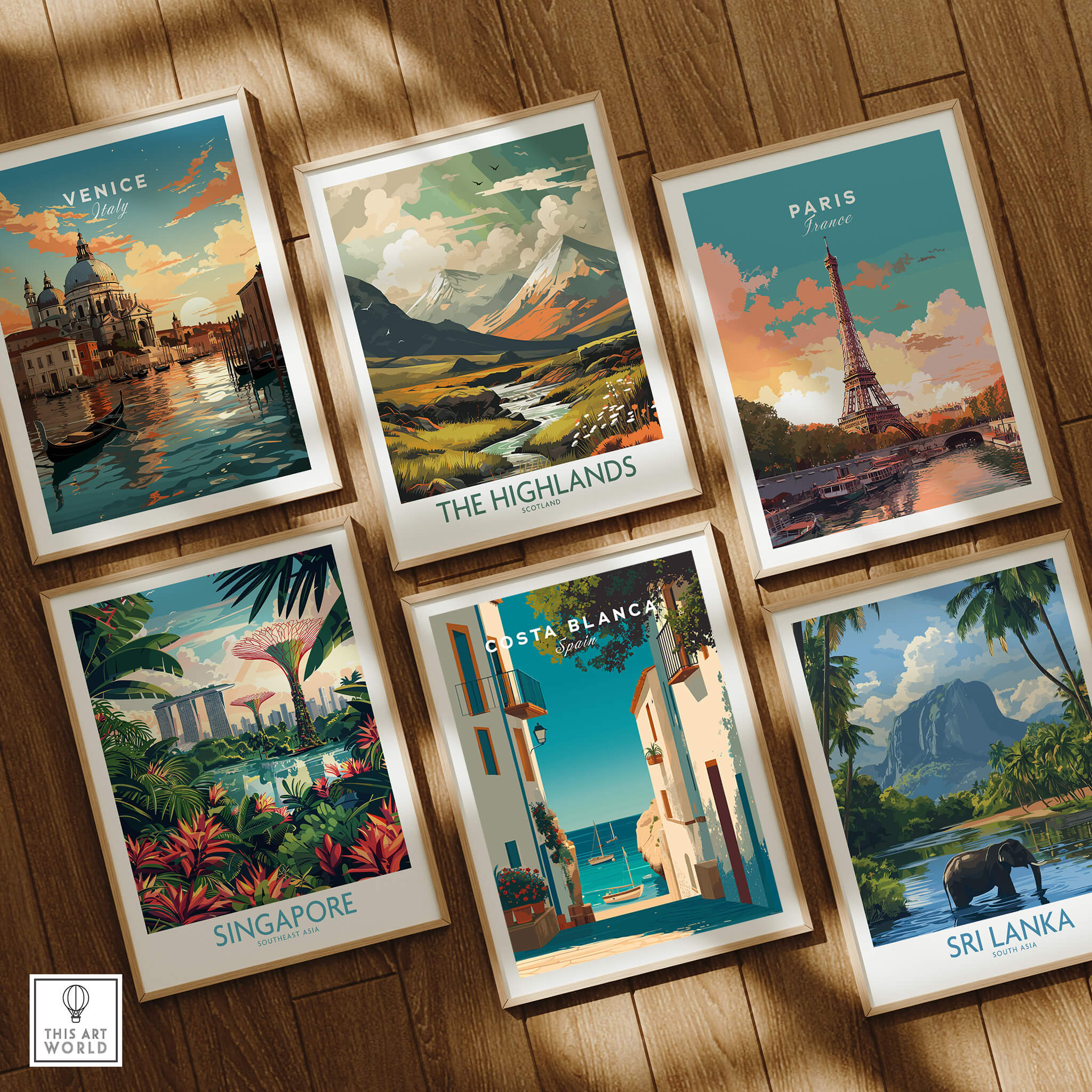 Costa Blanca Spain Print – Iconic White Village & Mediterranean Architecture Wall Decor with other travel art.