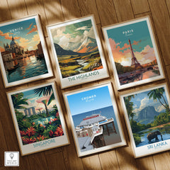 Cromer Travel Poster – Norfolk Pier & Pavilion Theatre Landmark Art among other travel posters.