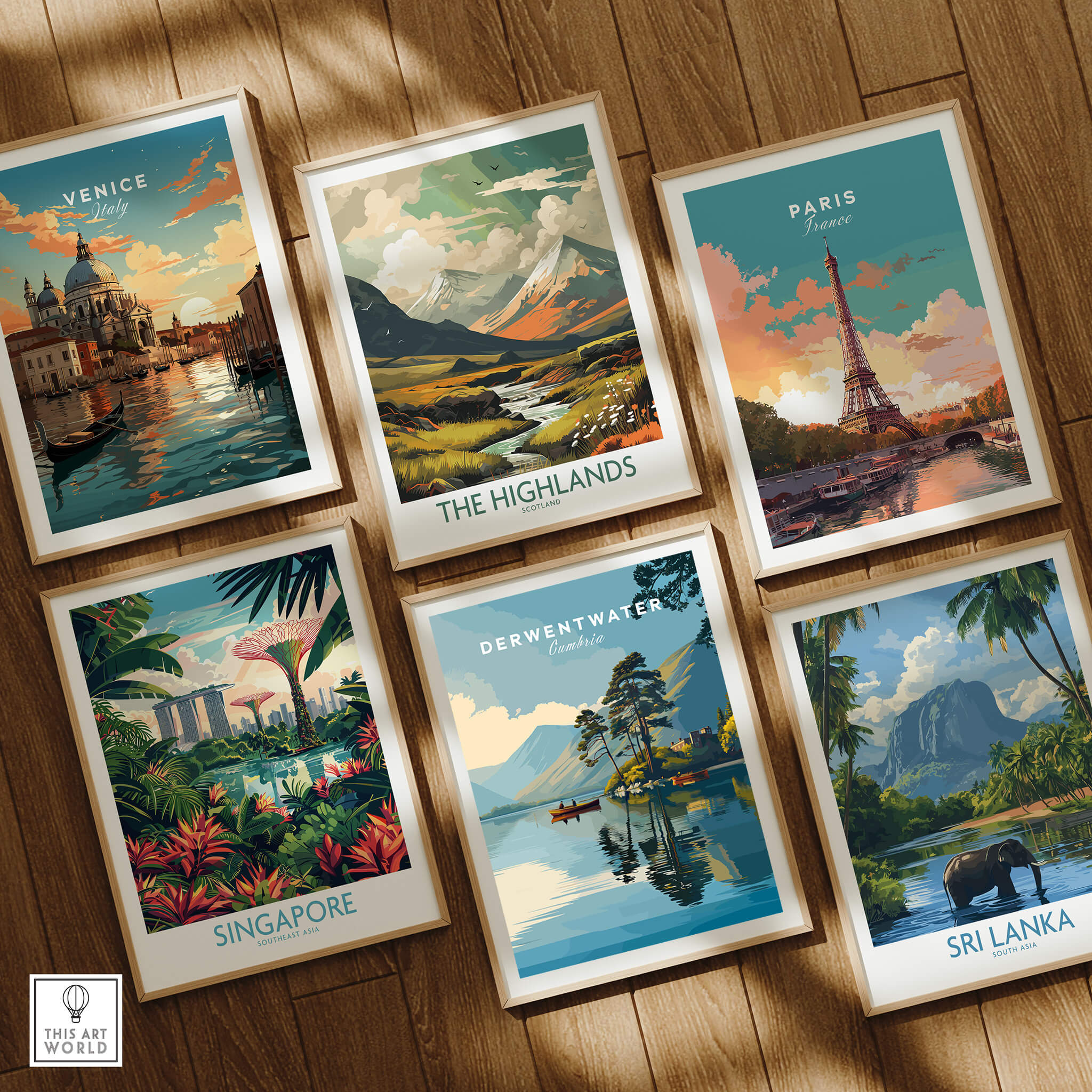 Derwentwater Print – Lake District Sunset Poster among other travel-themed art prints