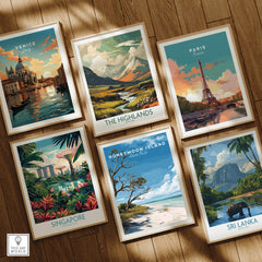 Honeymoon Island Wall Art Print | Florida Tropical Beach Travel Poster among other travel posters