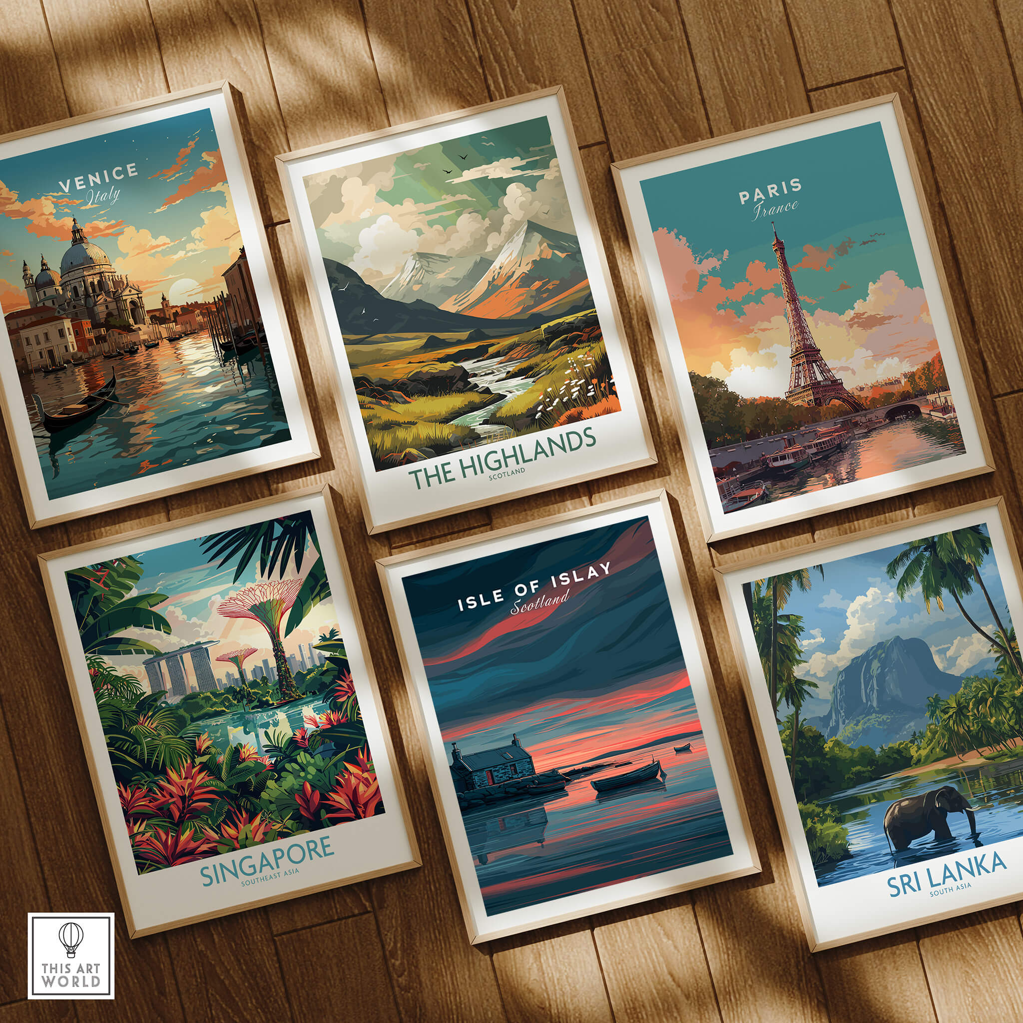 Isle of Islay Scotland Travel Posters | Highland Coastal House Wall Art Print featuring scenic travel poster collection.