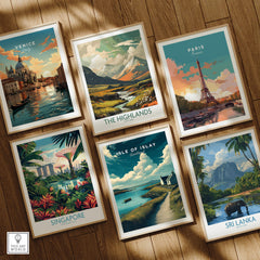 Isle of Islay Scotland Wall Art Print | Coastal Path Travel Poster collection showcasing travel destinations.