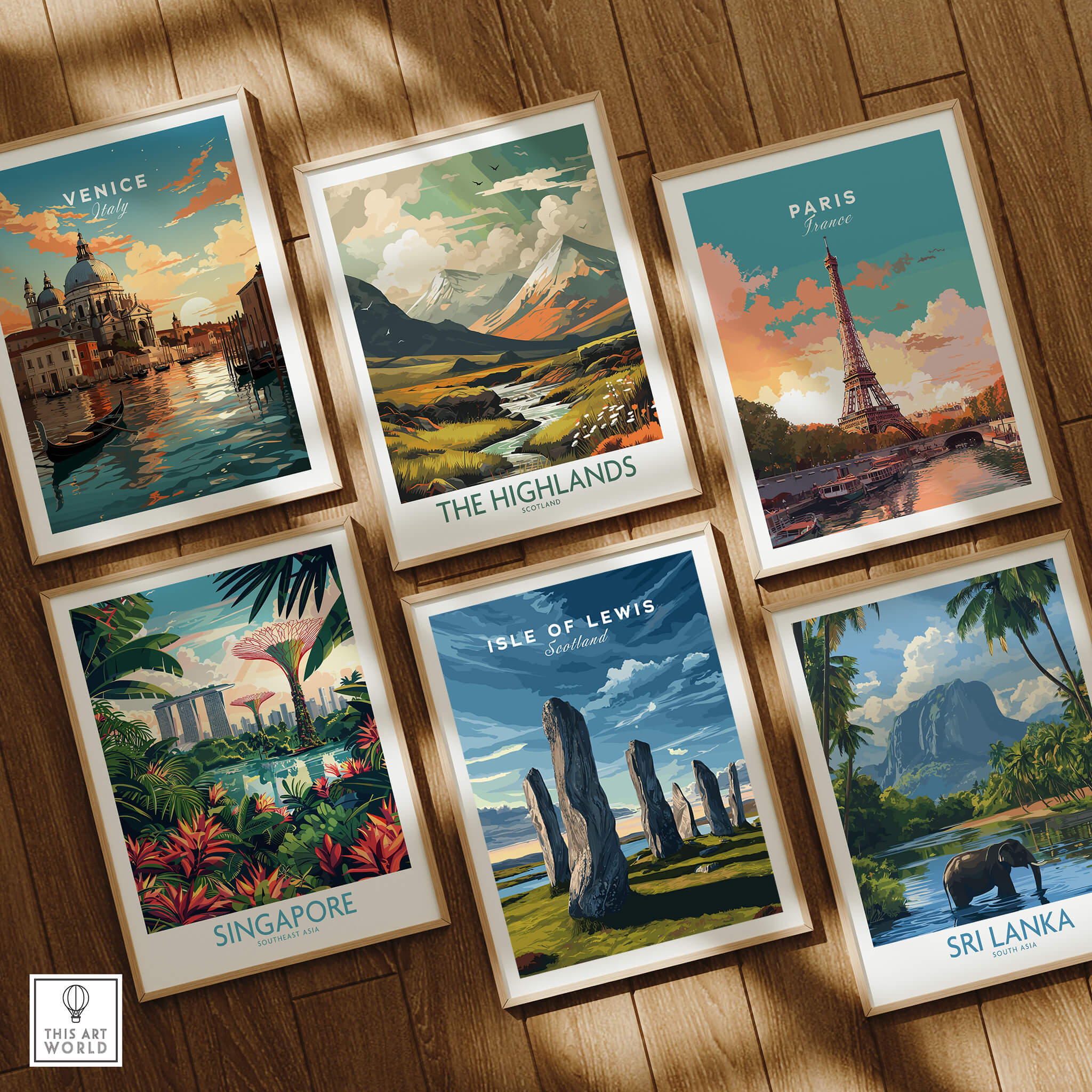 Isle of Lewis Scotland Wall Art Print | Callanish Standing Stones Travel Poster among framed travel art.